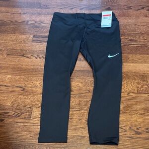 Nike Black Leggings with White Swoosh
